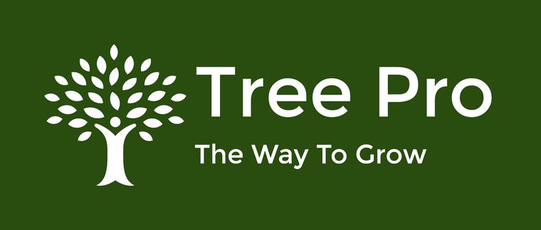 Tree Pro Logo : The way to grow with Green Background.